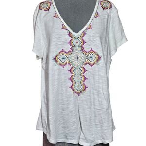 Cotton Embroidered Tee Size XL
